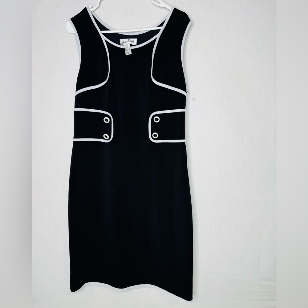 Joseph Ribkoff‎ Womens Black Sheath Dress Sz 12 Sleeveless Office Workwear Chic